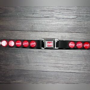 Coca-Cola Black Belt with Red Bottle Cap Accents
